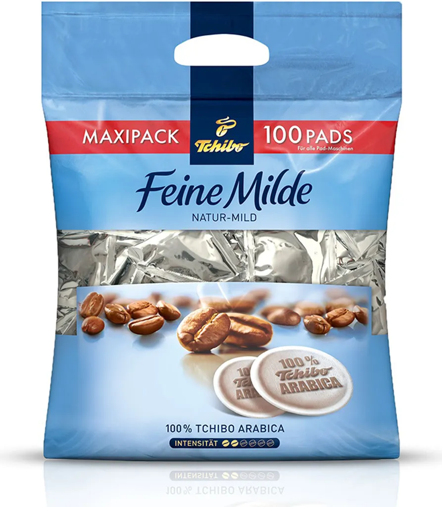 Tchibo Feine Milde Kaffee-Pads, 100 Stück 1 Tchibo Feine Milde Kaffee-Pads, 100 Stück