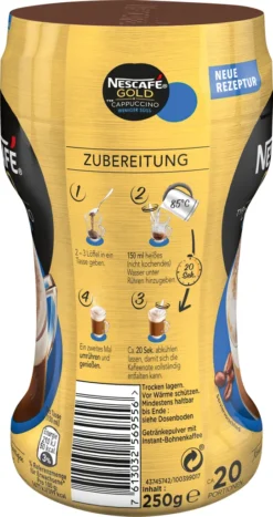 Nescafé® Nescafé Gold Typ Cappuccino Weniger Süß | 250g Dose -De’Longhi Verkaufsgeschäft 5754fbf9b2340d33fe81e8b3e2eb8ff7
