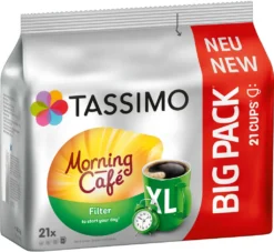 TASSIMO Kapseln Morning Café Filter XL T Discs 1 Packung - 21 Getränke Kaffeekapseln -De’Longhi Verkaufsgeschäft 5b7cf19d148ce47a3afece39fe12eea4