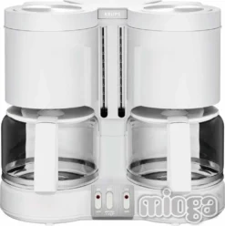 KRUPS Kaffeemaschine KM 8501 2 X 10 Tassen 2 X 1100 W Weiß -De’Longhi Verkaufsgeschäft 5b807da44c84868b0542fa6720fcbb1d