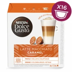 Nescafé® Nescafé Dolce Gusto Caramel Latte Macchiato, Karamell, Kapseln, Kaffeekapsel, Café, Coffee, Kaffee, 16 Kapseln (8 Portionen) 10 Nescafé® Nescafé Dolce Gusto Caramel Latte Macchiato, Karamell, Kapseln, Kaffeekapsel, Café, Coffee, Kaffee, 16 Kapseln (8 Portionen) -De’Longhi Verkaufsgeschäft 602cf43e1fffe79c2f2698e411002db2