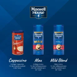 MAXWELL HOUSE Löskaffee Mild Blend Löslicher Kaffee Instantkaffee 8 X 500 G Beutel 15 MAXWELL HOUSE Löskaffee Mild Blend Löslicher Kaffee Instantkaffee 8 X 500 G Beutel -De’Longhi Verkaufsgeschäft 642aacadca44bd852f0130520df9ef66