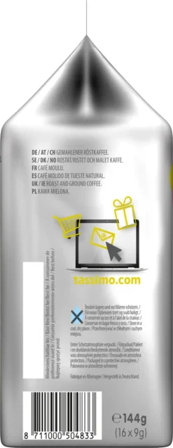 TASSIMO Jacobs Caffè Crema Intenso XL 5er Pack T Discs Kapseln 5 X 16 Getränke -De’Longhi Verkaufsgeschäft 661a3ff3d2f935dc1fa3a8ff279b6fba