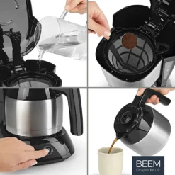 BEEM Filter Kaffeemaschine Thermo Permanentfilter 900W Filterkaffee Edelstahl 27 BEEM Filter Kaffeemaschine Thermo Permanentfilter 900W Filterkaffee Edelstahl -De’Longhi Verkaufsgeschäft 69903d9b9cd8c6c78ec9eadc474e1230