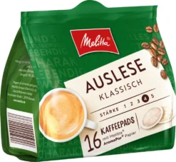 MELITTA Kaffeepads Auslese Klassisch 10x16 Pads Vollmundig Und Temperamentvoll -De’Longhi Verkaufsgeschäft 7187addffd44279cdbd29b270aba3b5a