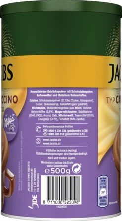 JACOBS Typ Choco Cappuccino 6 X 500 G Dosen Instantkaffee Mit Milka-Geschmack -De’Longhi Verkaufsgeschäft 7c8857d5b7d0365391e16e93eec426e6
