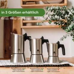 Espressokocher Edelstahl 4 Tassen Induktion / Mokkakanne Inkl. Ersatzdichtung / Mokkakocher (200ml Füllmenge) -De’Longhi Verkaufsgeschäft 7dce411af16b11568e3c280cf0ed2fe5 1