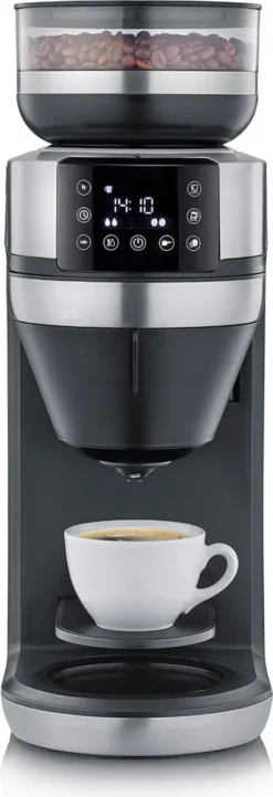 SEVERIN FILKA Vollautomat Für Filterkaffee Mit Glaskanne KA 4850 Aus Edelstahl, Matt-schwarz Edelstahl-gebürstet -De’Longhi Verkaufsgeschäft 8021b97c95e9f4b278dc8cfeb6078fd0