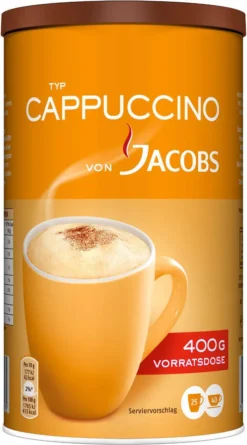 JACOBS Typ Cappuccino 6 Dosen 6 X 400 G -De’Longhi Verkaufsgeschäft 85a99c4d839c3bbdfd8859358d337b72