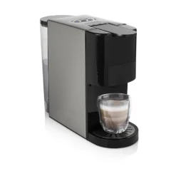 Princess 4-in-1 Multi-Kapsel-Kaffeemaschine 1450W 0,8L Schwarz Silbern