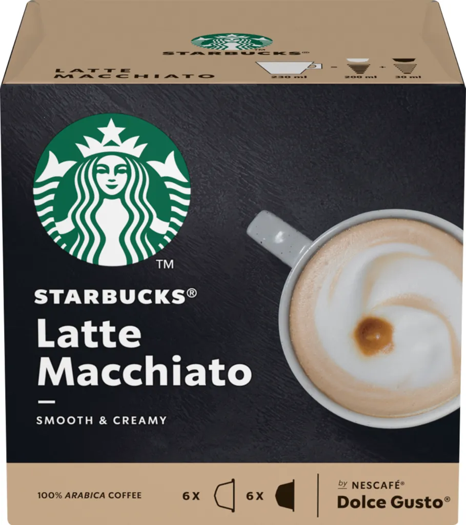 Nestlé® Starbucks By Nescafe Dolce Gusto 12 Kapseln Latte Macchiato Smooth Creamy 1 Nestlé® Starbucks By Nescafe Dolce Gusto 12 Kapseln Latte Macchiato Smooth Creamy
