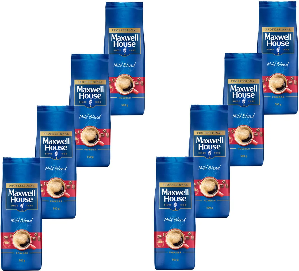 MAXWELL HOUSE Löskaffee Mild Blend Löslicher Kaffee Instantkaffee 8 X 500 G Beutel 1 MAXWELL HOUSE Löskaffee Mild Blend Löslicher Kaffee Instantkaffee 8 X 500 G Beutel