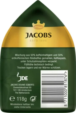 JACOBS Pads Crema Balance 5 X 18 Getränke - 90 Kaffeepads Senseo Kompatibel -De’Longhi Verkaufsgeschäft 8a71e6ea0e0c53d5b342d22af0294e66