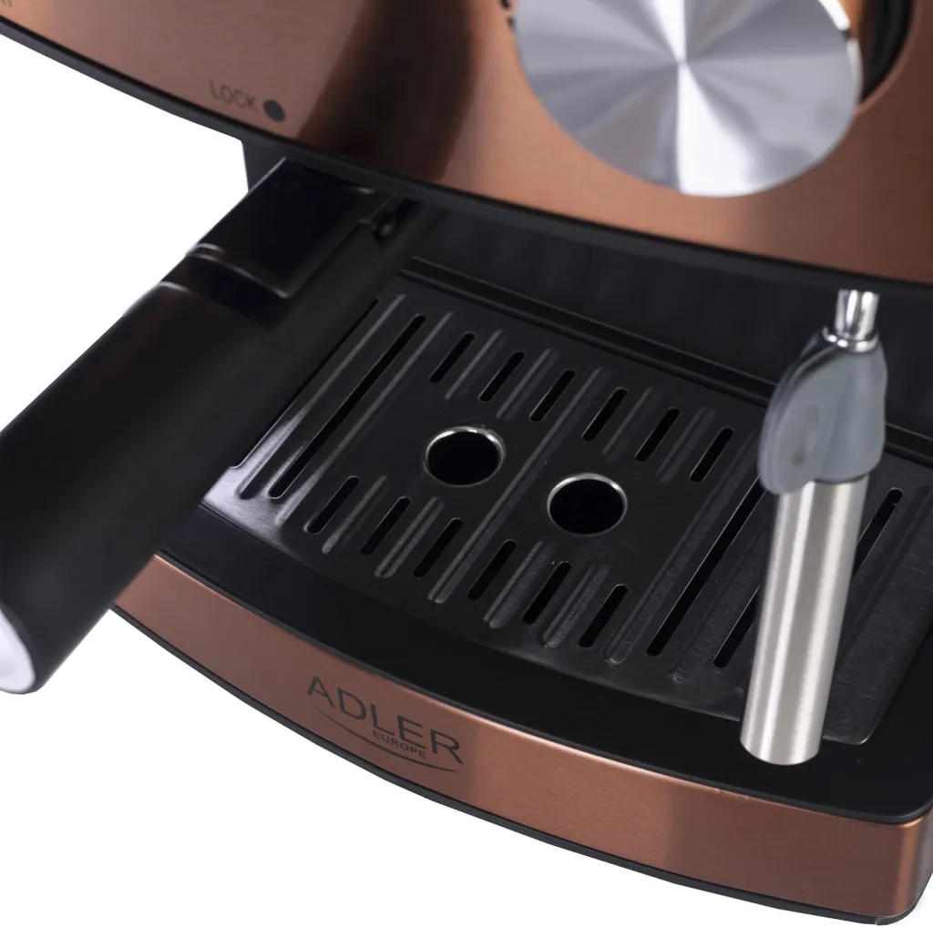Adler Espressomaschine | Kaffeemaschine | Milchaufschäumer | Cappuccinomaschine | Siebträger Espressomaschine | Elektrische Espressomaschine | Bronze Design | 1,6L Wassertank | 850 Watt |15 Bar | 6 Adler Espressomaschine | Kaffeemaschine | Milchaufschäumer | Cappuccinomaschine | Siebträger Espressomaschine | Elektrische Espressomaschine | Bronze Design | 1,6L Wassertank | 850 Watt |15 Bar | – Bild 6