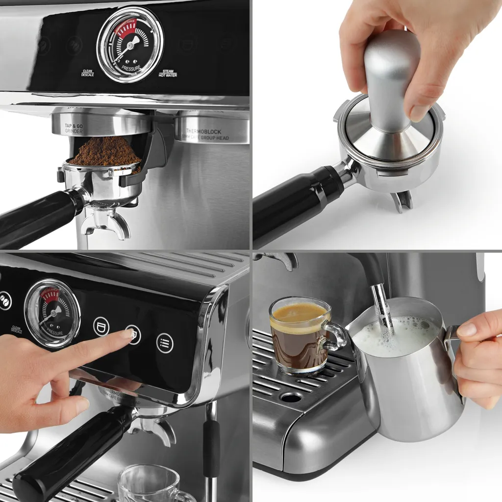 BEEM ESPRESSO-GRIND-PROFESSION Espresso-Siebträgermaschine Mit Mahlwerk + 1x ESPRESSO PERFETTO Ganze Bohne + 1x CAFÉ CREMA Ganze Bohne Espressomaschine Siebträger Maschine Barista Edelstahl Mit Mahlwerk Inkl Kaffee 5 BEEM ESPRESSO-GRIND-PROFESSION Espresso-Siebträgermaschine Mit Mahlwerk + 1x ESPRESSO PERFETTO Ganze Bohne + 1x CAFÉ CREMA Ganze Bohne Espressomaschine Siebträger Maschine Barista Edelstahl Mit Mahlwerk Inkl Kaffee – Bild 5