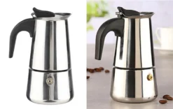 EDELSTAHL Espressokocher Espresso Maker 2 Tassen Espressokanne Kaffee