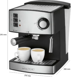 Clatronic ES 3643 Espresso- Und Cappuccino-Automat, 15 Bar Pumpdruck, Tassenvorwärmfunktion, Mit Aufschäum- Und Heißwasserfunktion 15 Clatronic ES 3643 Espresso- Und Cappuccino-Automat, 15 Bar Pumpdruck, Tassenvorwärmfunktion, Mit Aufschäum- Und Heißwasserfunktion -De’Longhi Verkaufsgeschäft 965604ffef3f2f5eeafc265d501eee18