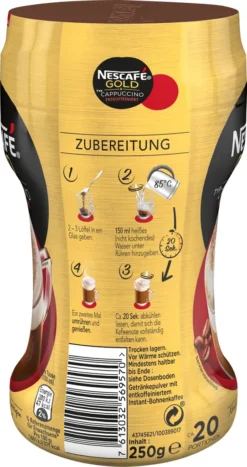 Nescafé® Nescafé Gold Typ Cappuccino Entkoffeiniert | 250g Dose -De’Longhi Verkaufsgeschäft 9738e5b002b151d781831d5b1c758cbf