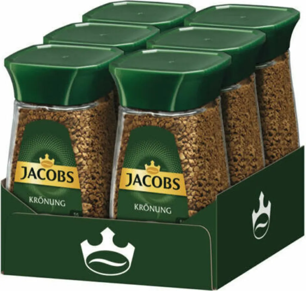 JACOBS Krönung 6 X 100g Löslicher Kaffee Instantkaffee 6 Gläser Löskaffee 1 JACOBS Krönung 6 X 100g Löslicher Kaffee Instantkaffee 6 Gläser Löskaffee
