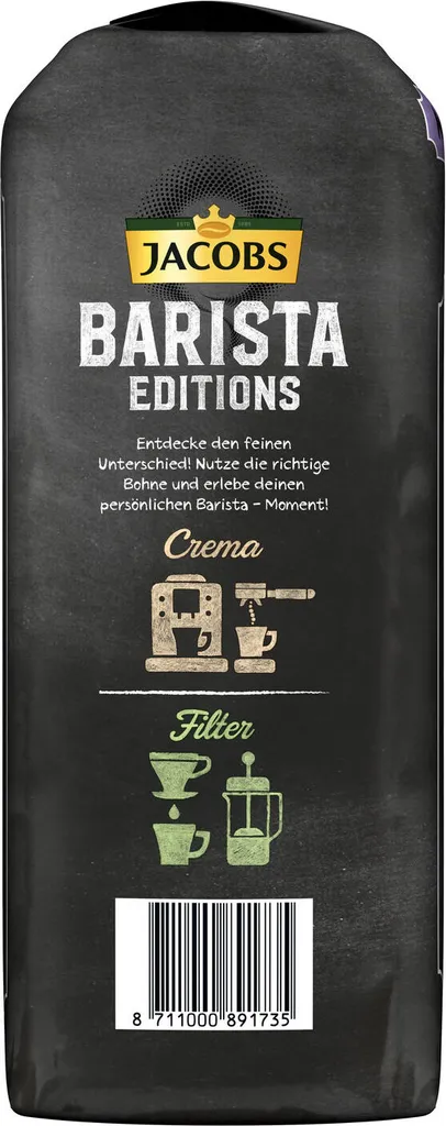 JACOBS Kaffeebohnen Barista Editions Espresso 2x1kg Ganze Bohne + Aluminium Dose Im Barista Design 8 JACOBS Kaffeebohnen Barista Editions Espresso 2x1kg Ganze Bohne + Aluminium Dose Im Barista Design – Bild 8