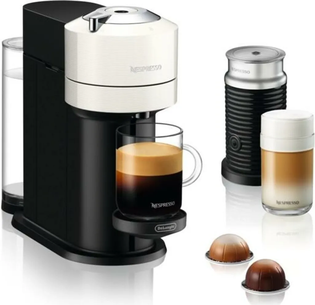 De'Longhi DeLonghi Nespresso-Kapselmaschine ENV 120.WAE VertuoNext Weiß Inkl. Aeroccino3 1 De'Longhi DeLonghi Nespresso-Kapselmaschine ENV 120.WAE VertuoNext Weiß Inkl. Aeroccino3