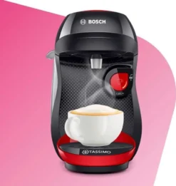 TASSIMO Kaffeekapselmaschine Happy TAS1003, Rot -De’Longhi Verkaufsgeschäft a089488e77e41efa20d9d9e9e51e1a77