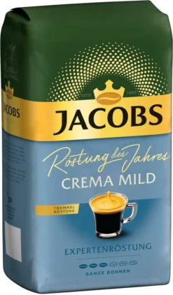JACOBS Kaffeebohnen Expertenröstung Crema Mild Röstung Des Jahres 2 X 1 Kg + 1 Aluminium Dose Barista Design -De’Longhi Verkaufsgeschäft a2ad79046dcf876d83cc5bf894048ff3