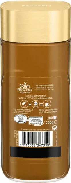 Nescafé® Nescafé Gold Crema | Löslicher Kaffee | 200g-Glas -De’Longhi Verkaufsgeschäft a80ba34d8f8349e86635a7afb0fc2285