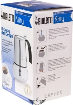 Bialetti Espressokocher Kitty 10 Tassen Inkl. 100g Perfetto Moka Classico -De’Longhi Verkaufsgeschäft a8c91be8738c981c33f04c053fdb2357