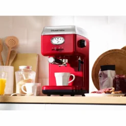 Russell Hobbs Espressomaschine Retro Rot Siebträger (15 Bar, 2 Tassen-Einsätze, 1,1l Abnehmbarer Wassertank, Dampf-Milchschaumdüse, Portionierlöffel Mit Tamper) Kaffeemaschine -De’Longhi Verkaufsgeschäft af29eafb4e15e0afe1a3f013cde78695