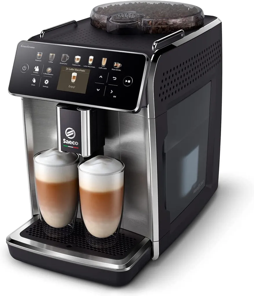 Philips Saeco SM6585/00 GranAroma Kaffeevollautomat Mit Farbigem Display Edelstahl 2 Philips Saeco SM6585/00 GranAroma Kaffeevollautomat Mit Farbigem Display Edelstahl – Bild 2