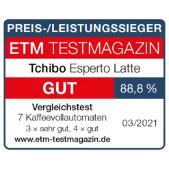 Tchibo Kaffeevollautomat Esperto Latte Inkl. 1kg Barista Caffè Crema Für Caffè Crema Und Espresso, Anthrazit -De’Longhi Verkaufsgeschäft b1167fdb4a246d189e99d4c309605f86 1