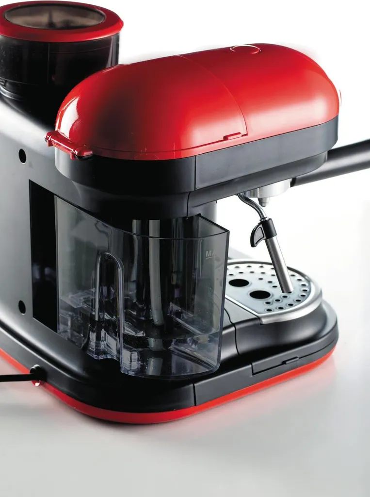 Ariete Siebträger-Espressomaschine Moderna Mit Kaffeemühle Und Aufschäumdüse, Rot/schwarz 15 Ariete Siebträger-Espressomaschine Moderna Mit Kaffeemühle Und Aufschäumdüse, Rot/schwarz – Bild 15