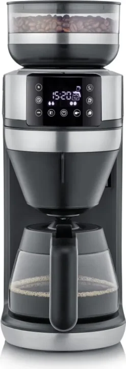 SEVERIN FILKA Vollautomat Für Filterkaffee Mit Glaskanne KA 4850 Aus Edelstahl, Matt-schwarz Edelstahl-gebürstet -De’Longhi Verkaufsgeschäft b6e287a9f4f0894ab27b9c77cd2c9c9d