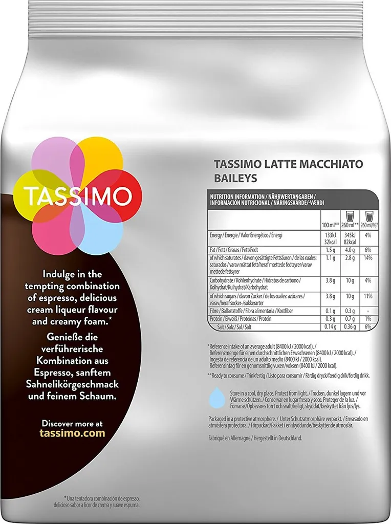 TASSIMO Latte Macchiato Baileys 5er Pack T Discs Kaffee Kapseln 5 X 8 Getränke 3 TASSIMO Latte Macchiato Baileys 5er Pack T Discs Kaffee Kapseln 5 X 8 Getränke – Bild 3