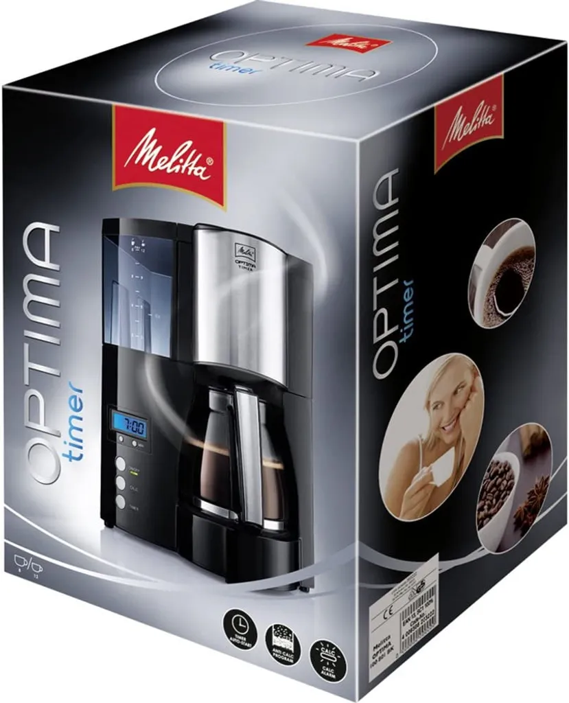 Melitta Optima Timer 100801 Bk, Filterkaffeemaschine Mit Glaskanne Und Timer-Funktion, Abnehmbarer Wassertank, Schwarz 7 Melitta Optima Timer 100801 Bk, Filterkaffeemaschine Mit Glaskanne Und Timer-Funktion, Abnehmbarer Wassertank, Schwarz – Bild 7