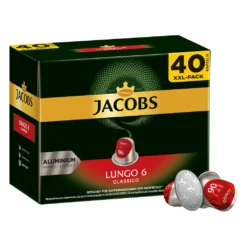 JACOBS Kapseln Lungo Classico 5 X 40 Nespresso®* Kompatible Kaffeekapseln -De’Longhi Verkaufsgeschäft b9c12fc617108ced0e9f61cd4dbef06e