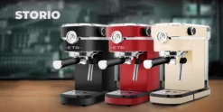 ETA Siebträgermaschine STORIO ETA618190020 Retro Schwarz, 1350W, Max.20 Bar, Thermoblock -De’Longhi Verkaufsgeschäft bd9d7915f1a1775bb9022d63f963b217