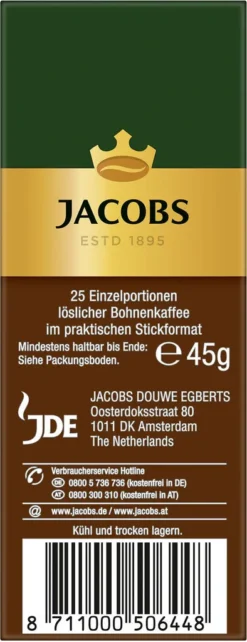 JACOBS Espresso Löslicher Kaffee 12er Pack - 12 X 25 Sticks -De’Longhi Verkaufsgeschäft be6a9d5507e6f842196145add36453c2