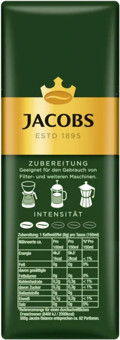JACOBS Filterkaffee Krönung Balance 6 X 500 G Kaffee Gemahlen + 1 Becher+ 1 Dose -De’Longhi Verkaufsgeschäft beaf445dc74f860a57477def028e588d 2
