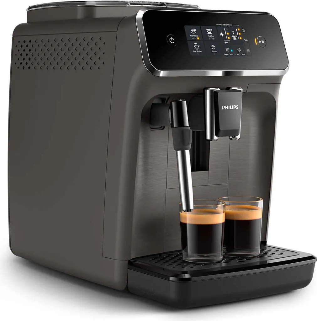 Philips Kaffeevollautomat 2200 Series, 2 Kaffeespezialitäten, Milchaufschäumer, Intuitives Touchdisplay, Grau (EP2224/10) 3 Philips Kaffeevollautomat 2200 Series, 2 Kaffeespezialitäten, Milchaufschäumer, Intuitives Touchdisplay, Grau (EP2224/10) – Bild 3