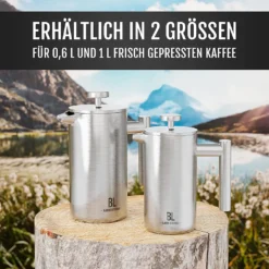 Bjørn Liebdhal French Press Edelstahl Kaffeemaschine Auch Für Camping : 0.6 Liter -De’Longhi Verkaufsgeschäft c044738ef2e8c8c49d83e1b4a9d5e80f