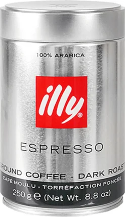 Illy Espresso Dunkle Röstung / Dark Roast | Gemahlen | 250g-Dose -De’Longhi Verkaufsgeschäft c0fee27a637ca91881b764ebf7cda065
