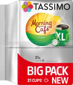 TASSIMO Kapseln Morning Café Filter XL T Discs 1 Packung - 21 Getränke Kaffeekapseln -De’Longhi Verkaufsgeschäft c1df3f634eeb4d40428712c36692c1bb