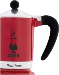 Bialetti Rainbow, Italienische Espresso-Kaffeemaschine, Aluminium, 3 Tassen, Rot -De’Longhi Verkaufsgeschäft c2c26e5b0600ac8b4b549ac97818d5b8
