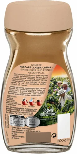 Nescafé® Nescafé Classic Crema | Löslicher Kaffee | 200g 13 Nescafé® Nescafé Classic Crema | Löslicher Kaffee | 200g -De’Longhi Verkaufsgeschäft c5694985e038f056ac50b707f9427a33