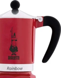 Bialetti Rainbow, Italienische Espresso-Kaffeemaschine, Aluminium, 3 Tassen, Rot -De’Longhi Verkaufsgeschäft c77f7463906e9896d757b07735f9f2ab
