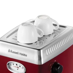 Russell Hobbs Espressomaschine Retro Rot Siebträger (15 Bar, 2 Tassen-Einsätze, 1,1l Abnehmbarer Wassertank, Dampf-Milchschaumdüse, Portionierlöffel Mit Tamper) Kaffeemaschine -De’Longhi Verkaufsgeschäft c96d474bd44299bff9ad482d362abbfd