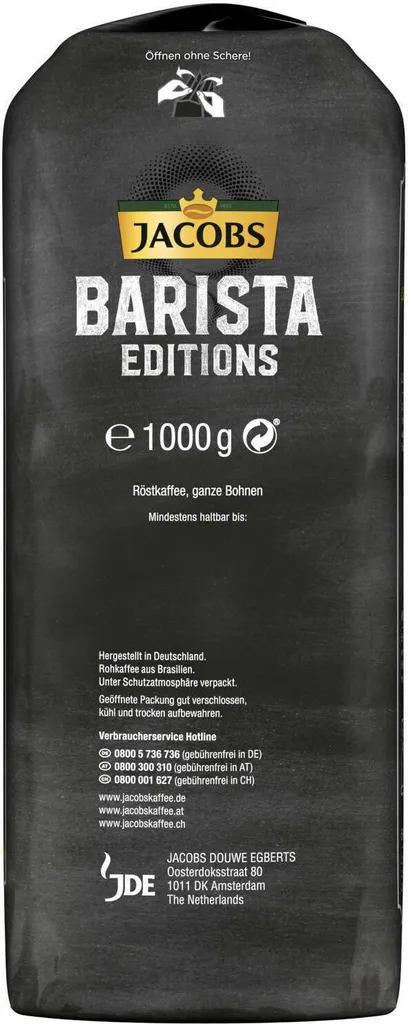 Jacobs Barista Editions Selektion Des Jahres Brasilien, Bohnenkaffee, Ganze Bohnen, Röstkaffee, Kaffeebohnen, 1000 G 4 Jacobs Barista Editions Selektion Des Jahres Brasilien, Bohnenkaffee, Ganze Bohnen, Röstkaffee, Kaffeebohnen, 1000 G – Bild 4