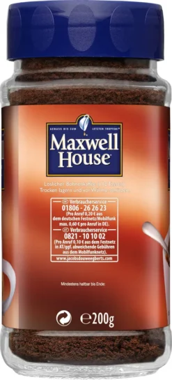 MAXWELL HOUSE Klassisch 6 X 200 G Gläser Löslicher Kaffee Instantkaffee 8 MAXWELL HOUSE Klassisch 6 X 200 G Gläser Löslicher Kaffee Instantkaffee -De’Longhi Verkaufsgeschäft d29d3310a800d72ccad023f2119a5f86